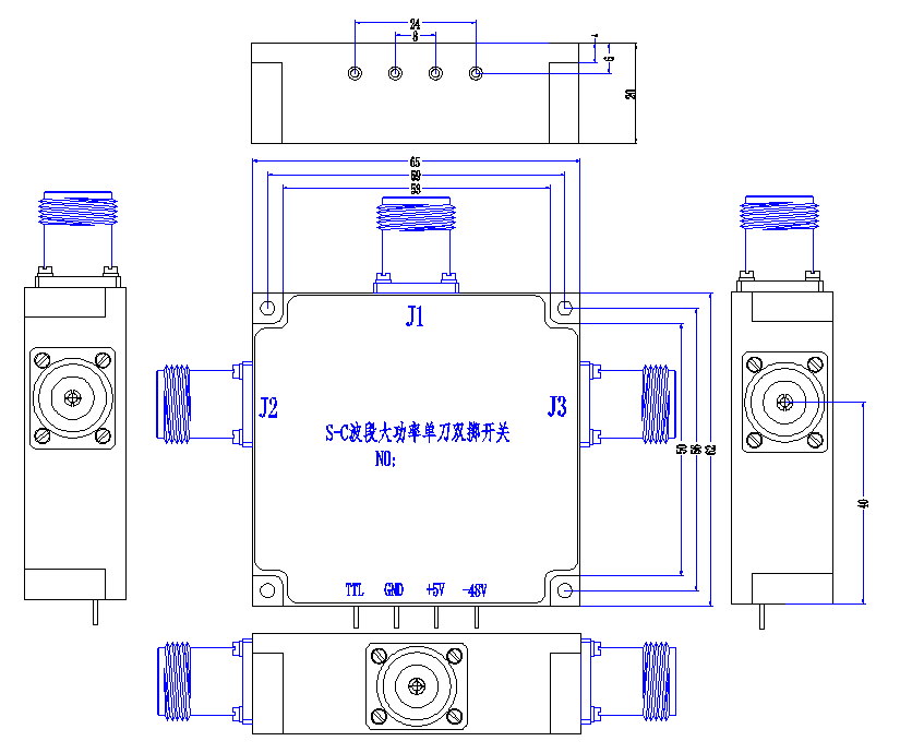 S-C Band High-Power SPDT Switch