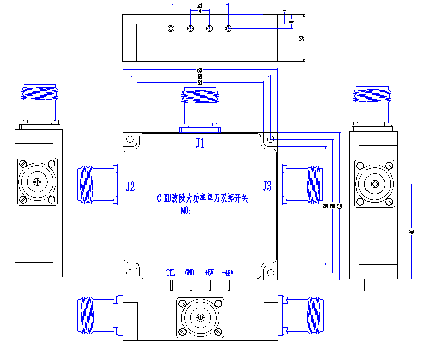 C-Ku Band High-Power SPDT Switch
